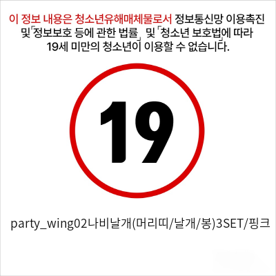 party_wing02나비날개(머리띠/날개/봉)3SET/핑크