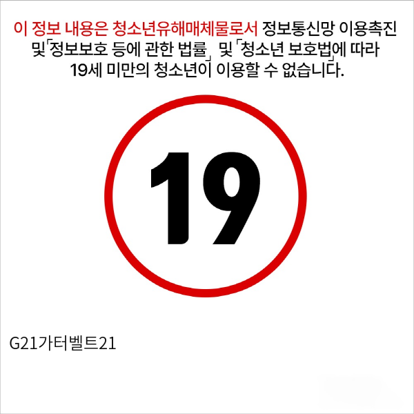 G21가터벨트21